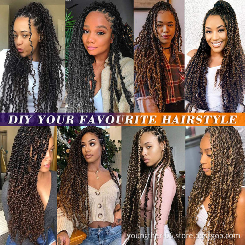 Passion Twist Hair Water Wave African Fashion Synthetic Kinky Crochet Braiding Hair Extension Passion Twist Crochet Hair